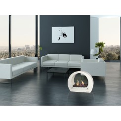 adorno biochimenea con piedras