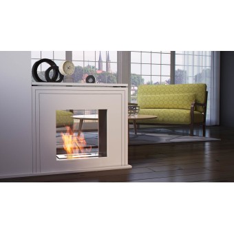 Chimenea de bioetanol de doble cara para suelo Tunnel - El Club del Fuego