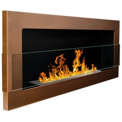 Chimenea de bioetanol de pared Kamin con cristal frontal