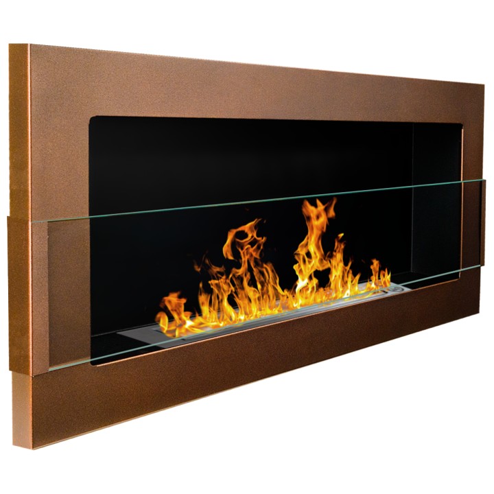 Chimenea de bioetanol de pared Kamin con cristal frontal