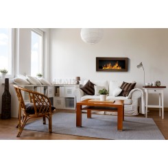 Chimena de bioetanol de pared marrón Kamin