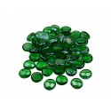 Cristal decorativo redondo para chimeneas de bioetanol verde