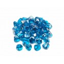 Cristal decorativo con forma de diamante azul claro