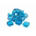 Cristal decorativo cuadrado para biochimeneas azul claro
