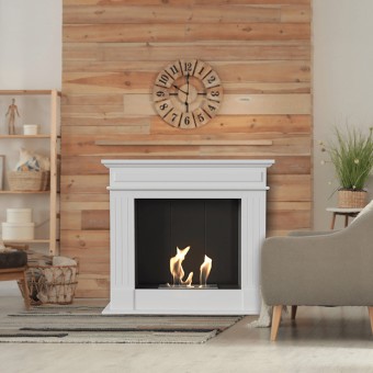 Chimenea de bioetanol desmontable November P blanca - El Club del Fuego