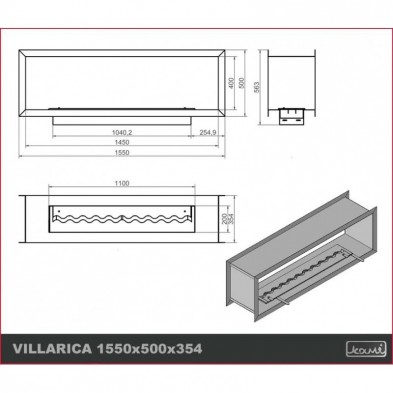 Dimensiones Villarica 155