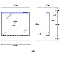 Dimensiones chimenea eléctrica DAME