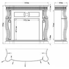 Dimensiones chimenea eléctrica LEX