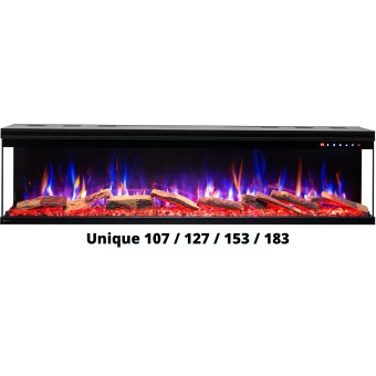 Chimenea eléctrica Aflamo Unique 183 (nuevos leños cerámicos)