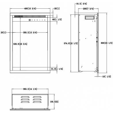 Dimensiones Aflamo 3D Vertical