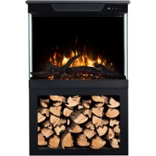 Chimenea eléctrica de suelo Aflamo Tower con stand - El Club del Fuego