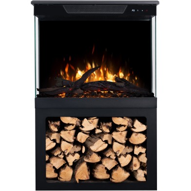 Chimenea eléctrica de suelo Aflamo Tower con stand - El Club del Fuego