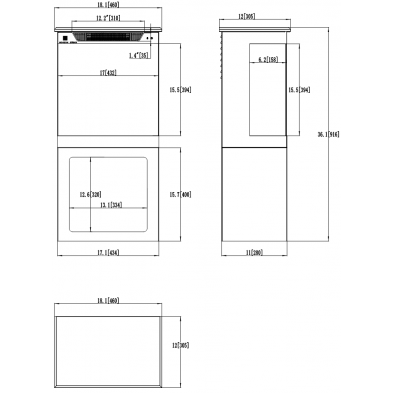 Dimensiones Tower 46 + stand
