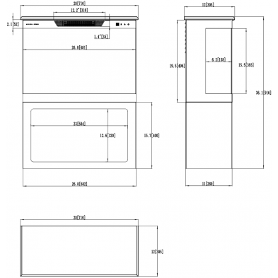 Dimensiones Tower 71 + stand