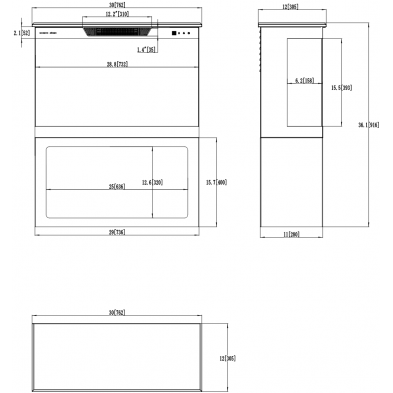 Dimensiones Tower 76 + stand