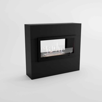 Chimenea de bioetanol de suelo Ulstein negra