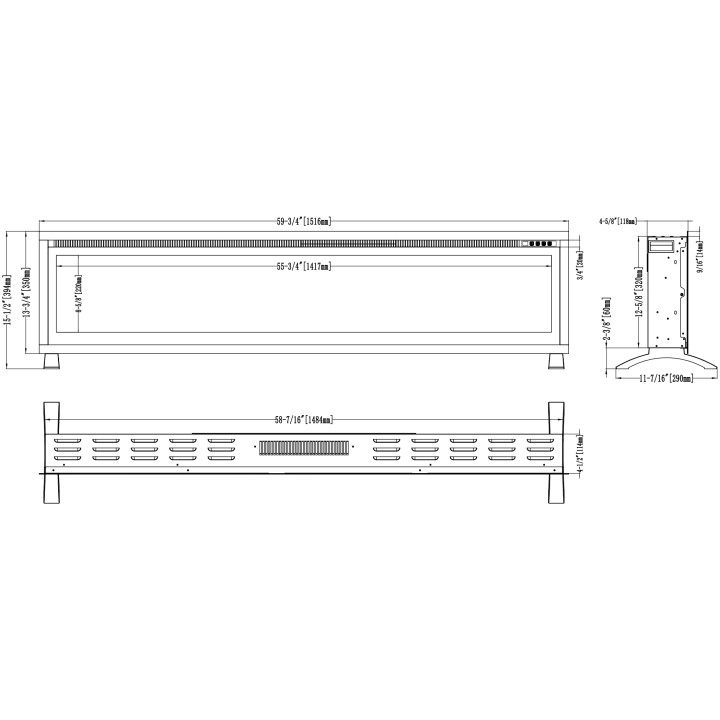 Dimensiones Regal 152 con patas