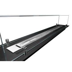 Quemador de bioetanol con cristal de 100 cm