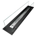 Quemador de bioetanol de acero con cristal de 100 cm