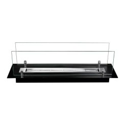 Quemador de bioetanol de acero con cristal de 65 cm Divina Fire - El Club del Fuego