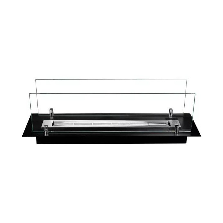 Quemador de bioetanol de acero con cristal de 65 cm Divina Fire - El Club del Fuego
