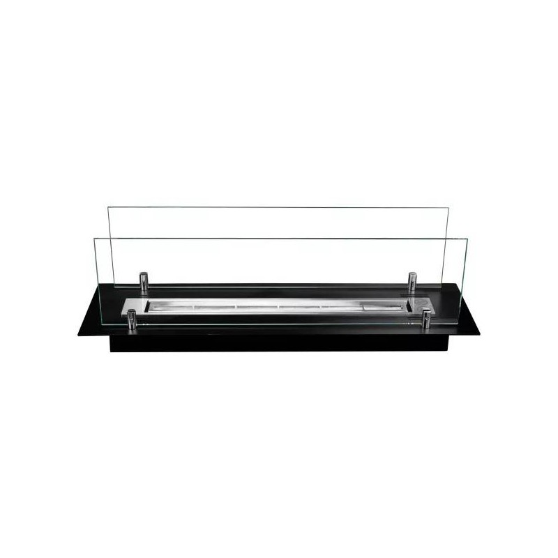 Quemador de bioetanol de acero con cristal de 65 cm Divina Fire - El Club del Fuego