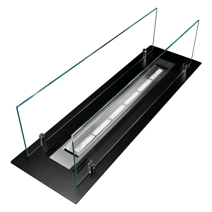 Quemador de bioetanol de acero con cristal de 65 cm Divina Fire