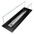 Quemador de bioetanol de acero con cristal de 65 cm Divina Fire