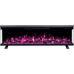 Chimenea eléctrica tres cristales Unity 107