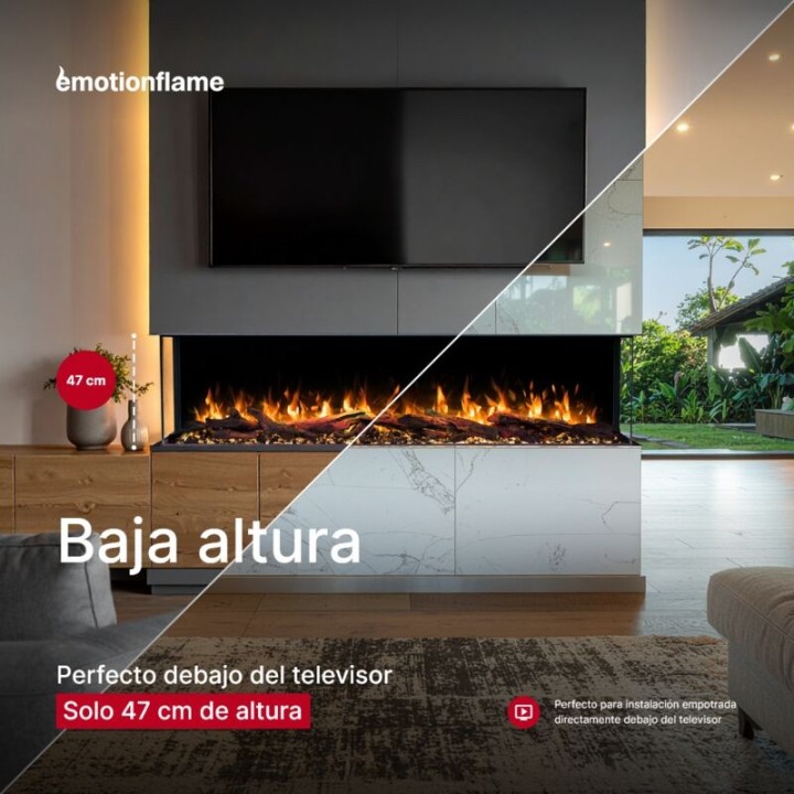 Chimenea eléctrica Solis 180 de Emotion Flame - El Club del Fuego