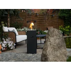 Chimenea de bioetanol de exterior Patio con cristales
