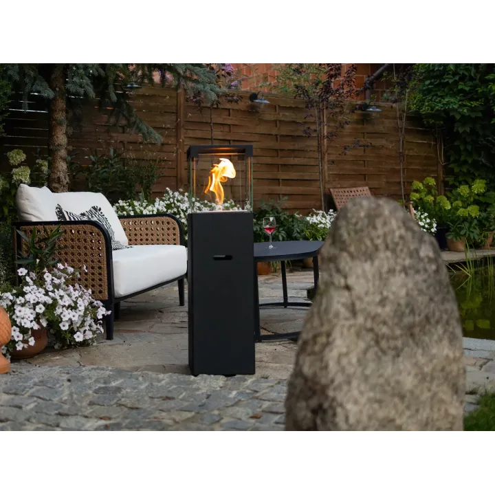 Chimenea de bioetanol de exterior Patio con cristales