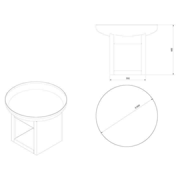 Dimensiones Brasero de jardín Crater 600