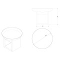 Dimensiones Brasero de jardín Crater 600
