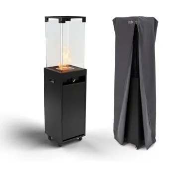 Chimenea de gas exterior Planika Faro negra