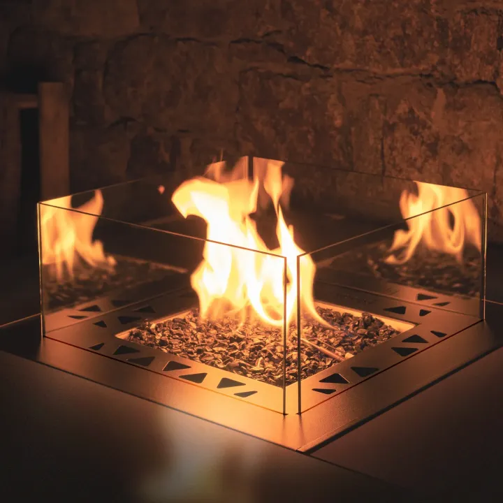 Fuego mesa fire pit Planika Square Table
