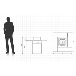 Dimensiones Planika Square Table