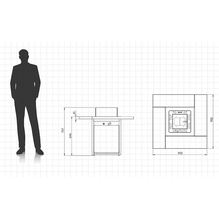 Dimensiones Planika Square Table