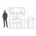 Dimensiones cocina gas exterior Planika OVO GS